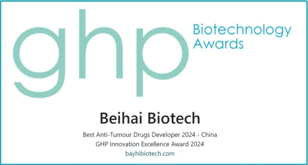 开云竞猜官网(中国集团)有限公司荣获 Biotechnology Awards “2024年GHP创新卓越奖-最佳抗肿瘤药物公司”